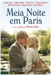 Cartaz do filme "Meia-noite em Paris", de Wood Allen