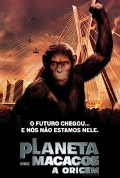 Cartaz do filme "Planeta dos macacos, a origem"