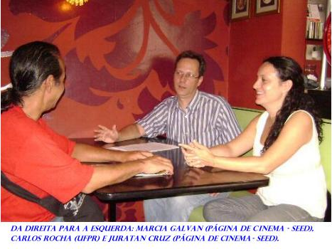 Da esquerda para a direita: Mrcia Galvan (SEED), Carlos Rocha (UFPR) e Juratan Cruz (SEED)